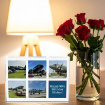 WW2 Vintage Aeroplane Photo Collage Aviator Custom