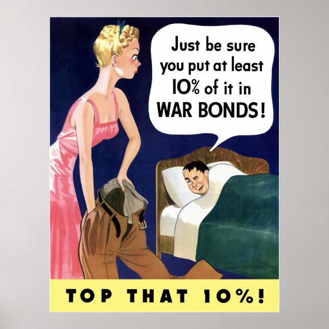 WW2 Vintage War Bonds Poster (Front)
