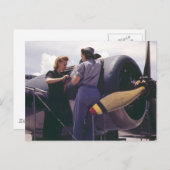 WW2 Women Aviation Mechanics Postcard (Front/Back)