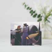 WW2 Women Aviation Mechanics Postcard (Standing Front)