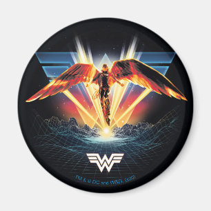 WW84   80's Retrowave Wonder Woman Graphic Magnet