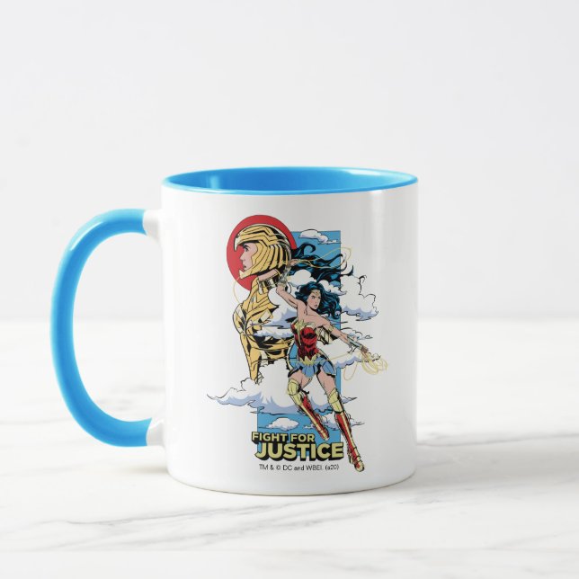 WW84 | Fight For Justice Wonder Woman Retro Comic Mug (Left)