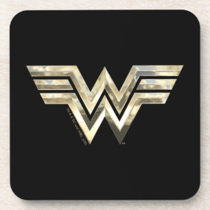 WW84 Golden Wonder Woman Logo Coaster