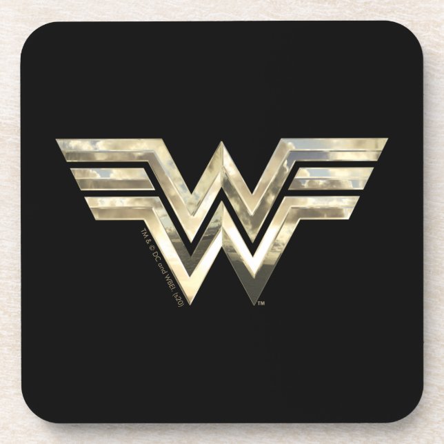 WW84 | Golden Wonder Woman Logo Coaster (Front)