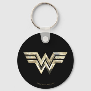 WW84 Golden Wonder Woman Logo Key Ring