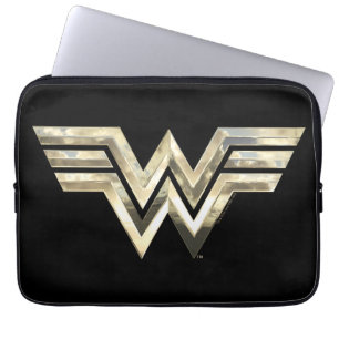 WW84   Golden Wonder Woman Logo Laptop Sleeve