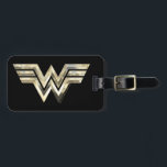 WW84 | Golden Wonder Woman Logo Luggage Tag<br><div class="desc">Wonder Woman (1984) | The Wonder Woman logo in a stylized faux gold metal texture.</div>