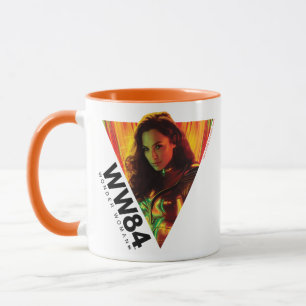WW84   Red-Orange Wonder Woman Kaleidoscope Mug