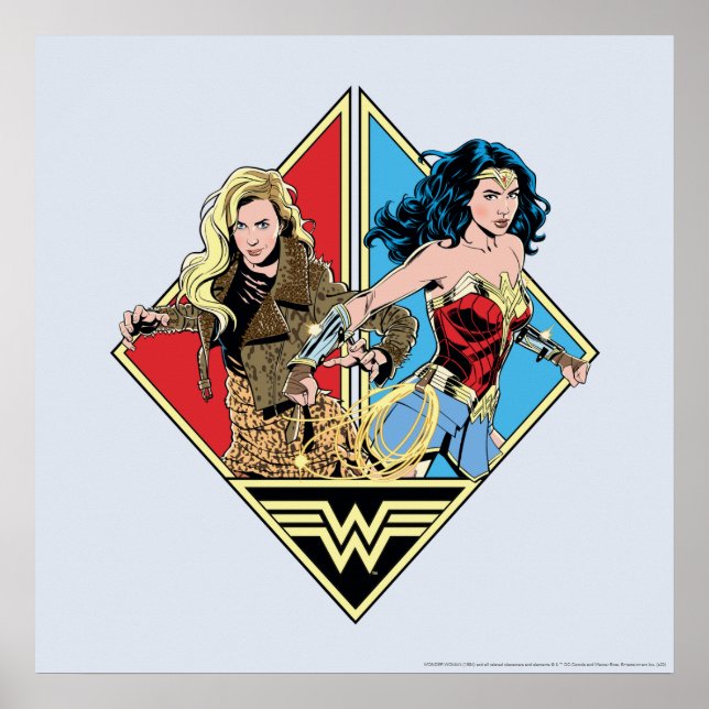 WW84 | Retro Comic Barbara Minerva & Wonder Woman Poster (Front)