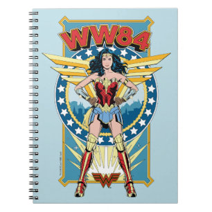 WW84 Retro Comic Wonder Woman Character Badge Notebook