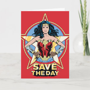 WW84 Save The Day Wonder Woman Retro Comic Art Card