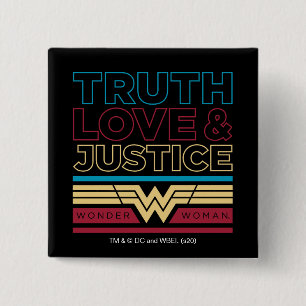 WW84 Truth Love & Justice Pattern 15 Cm Square Badge