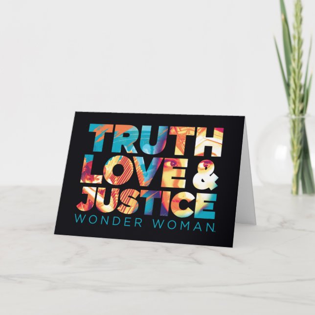 WW84 | Truth Love & Justice Wonder Woman Cutout Card (Front)