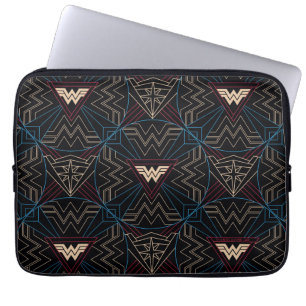 WW84   Wonder Woman Circular Geometric Pattern Laptop Sleeve