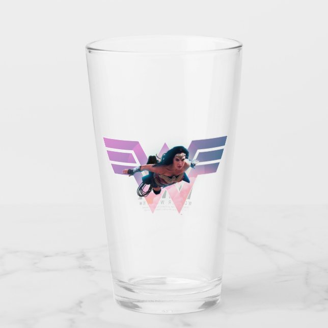 WW84 | Wonder Woman Flying Lo Fi Pastel Graphic Glass (Front)