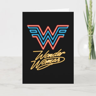 WW84   Wonder Woman Neon Light Logo Card