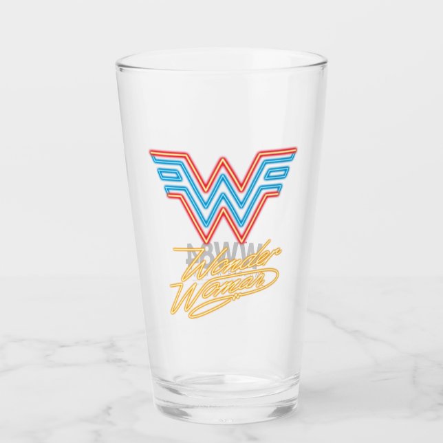WW84 | Wonder Woman Neon Light Logo Glass (Front)
