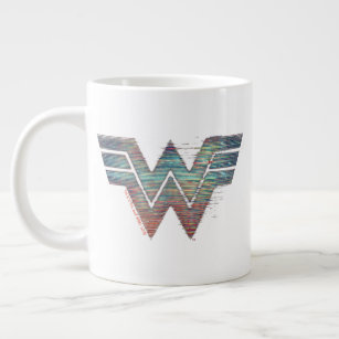 WW84   Wonder Woman TV Static Logo Large Coffee Mug