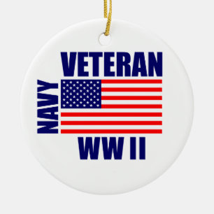 WW II NAVY Veteran Christmas Ornament