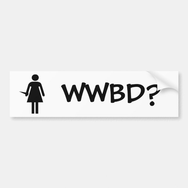 WWBD? BUMPER STICKER (Front)