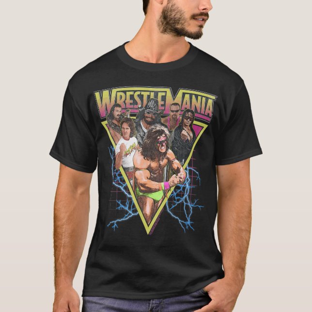 WWE WWF Wrestlemania Inspired Unisex Tie Dye Tee (Front)