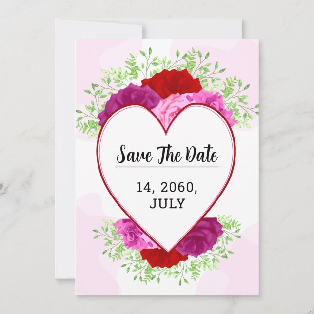 Wwedding Delicate Beauty Invitation Card Design (Back)