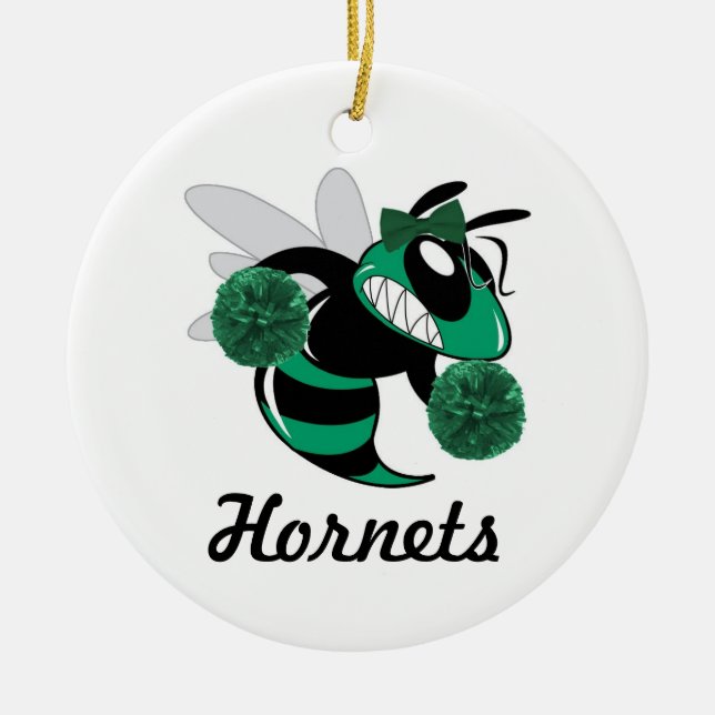 WWHS Hornet Cheerleading Change the Score Ornament (Front)