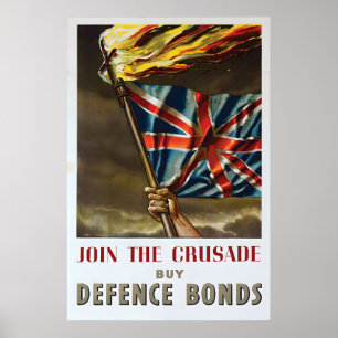 WWI British Propaganda Poster Join the Crusade