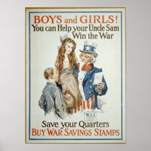 WWI Buy War Savings Stamps Poster