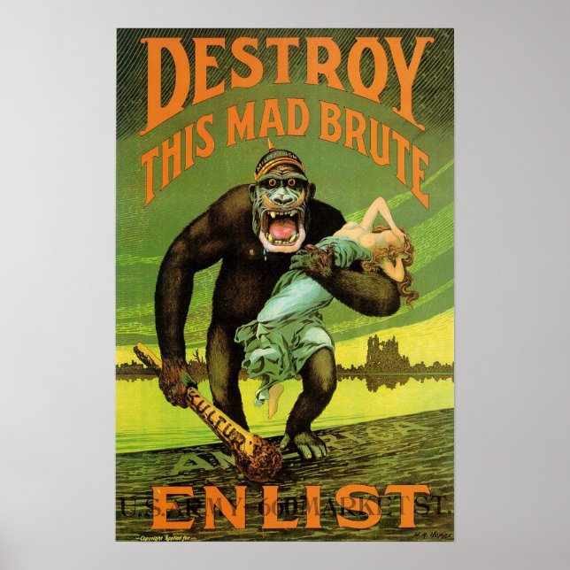 WWI Enlistment Ad Print (Front)
