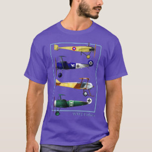 WWI Fighters Aeroplanes Vintage T-Shirt