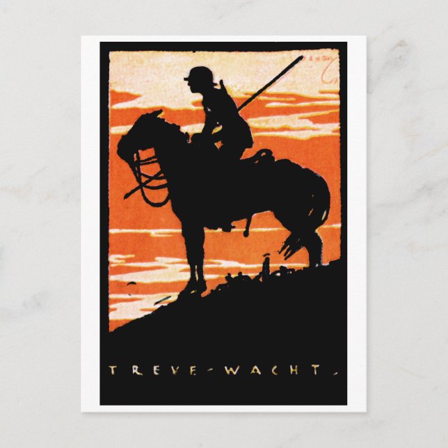 WWI German Cavalry Postcard (Front)