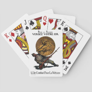 WWI Gold for French Victory Playing Cards