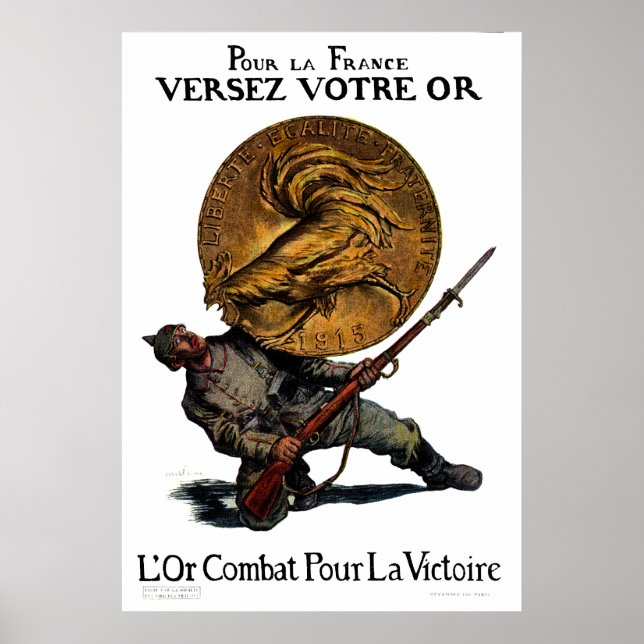 WWI Gold for French Victory Poster (Front)