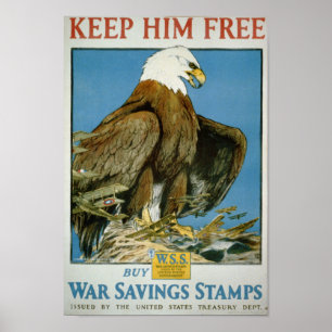 WWI Keep Him Free Poster