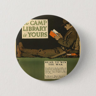 WWI Library 6 Cm Round Badge