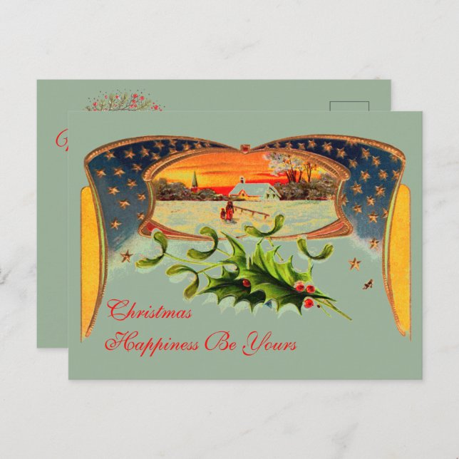 WWI Patriotic Christmas Greeting Card (Front/Back)