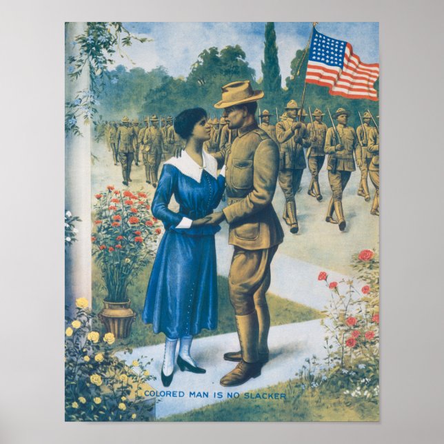 WWI Replica Poster: Coloured Man is No Slacker Poster (Front)
