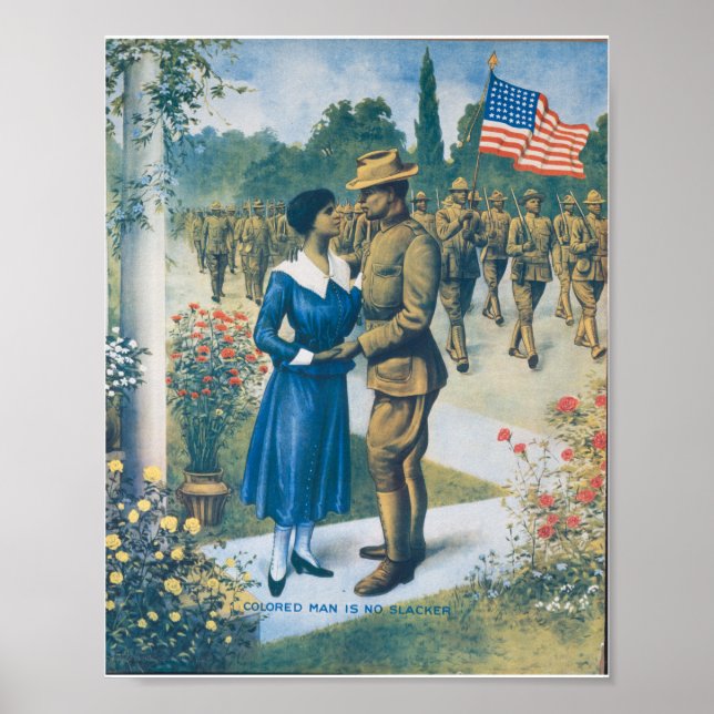 WWI Replica Poster: Coloured Man is No Slacker Poster (Front)