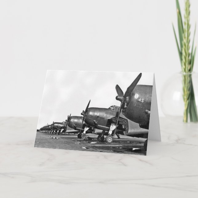 WWI - TBM's on Tarmac Card (Front)