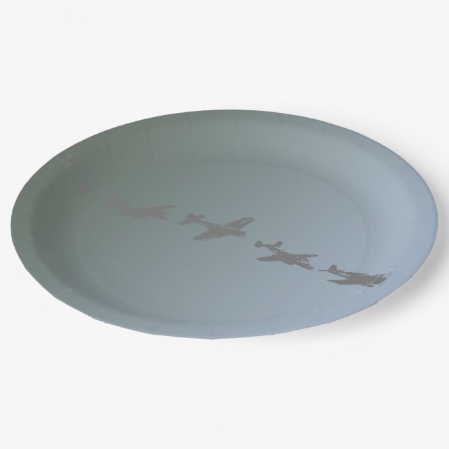 WWII Aircraft Paper Plate (Angled)