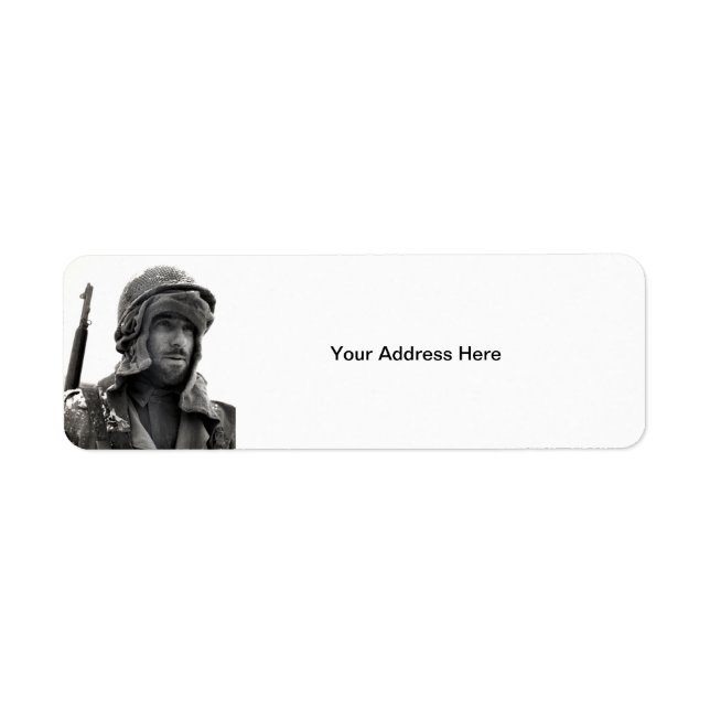 WWII American Infantryman Return Address Label (Front)