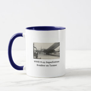 WWII B-29 Bomber on Tarmac Photo Coffee Mug