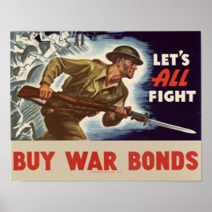 WWII Buy War Bonds Poster