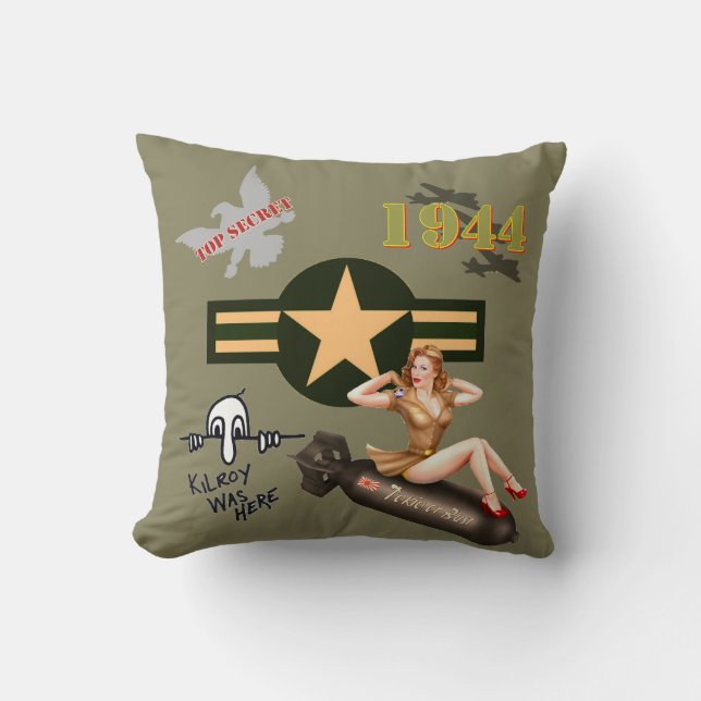 WWII collage pillow (Front)