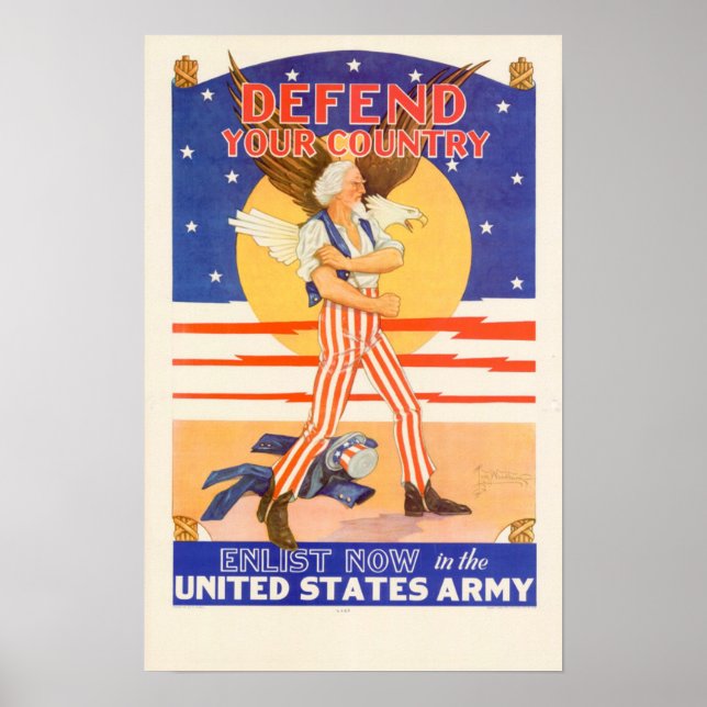 WWII Defend Your Country Poster (Front)