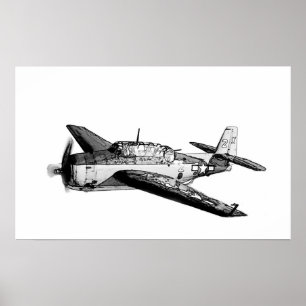 WWII fighter aeroplane Poster