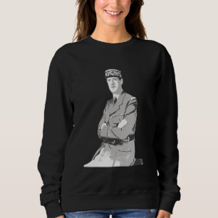 Wwii French Historic General De Gaulle Design Sweatshirt