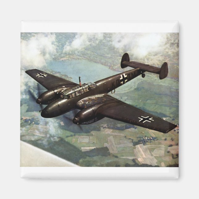 WWII German Bf-110 in Flight Magnet (Front)