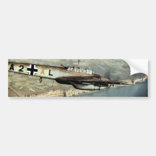 WWII German ME-110 over English Channel Bumper Sticker